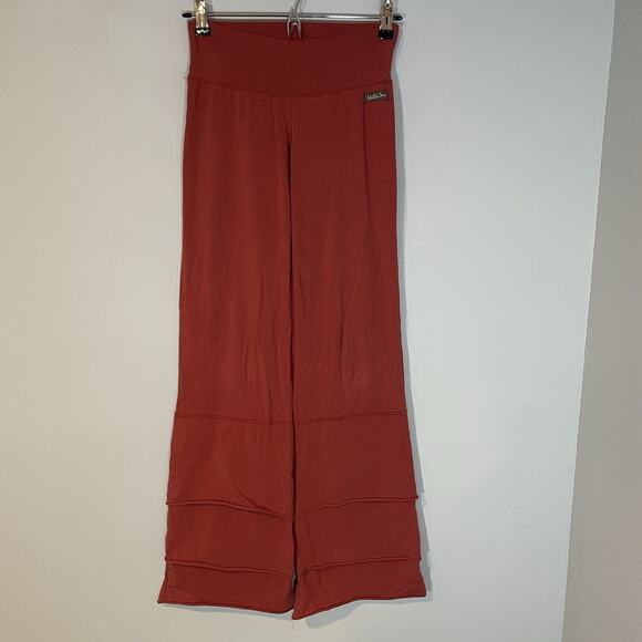 Matilda Jane Womens Finn Flare Pants Sz XS Sweet Maple Stretch Ruffle Legs - Picture 1 of 9